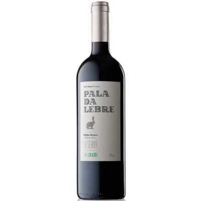 Garrafa de vinho tinto Pala da Lebre com rótulo cinzento