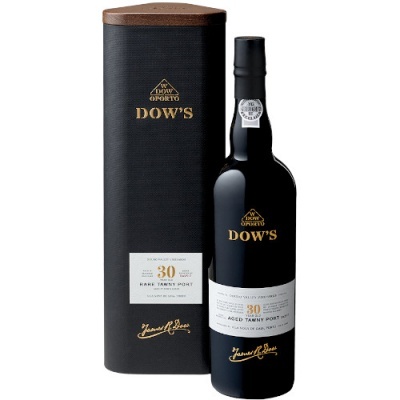 Garrafa e embalagem de Vinho do Porto Dow's 30 anos