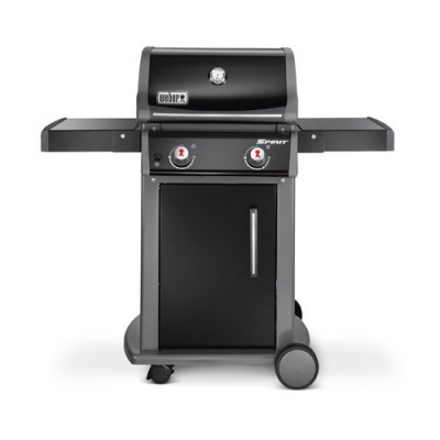 Grelhador a gás Weber Spirit preto com termómetro e rodas