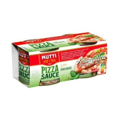 Pack de três frascos de molho de pizza MUTTI Aromatica com orégãos e manjericão