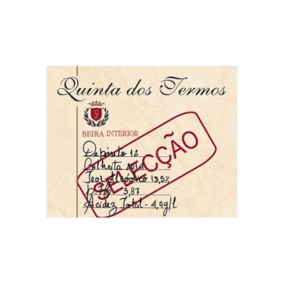 Etiqueta de vinho da Quinta dos Termos com selo Seleção