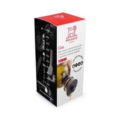 Embalagem Peugeot Ciro conjunto universal para espremer azeite, com imagem e texto