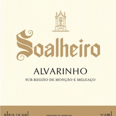 Rótulo de vinho branco Soalheiro Alvarinho de Portugal