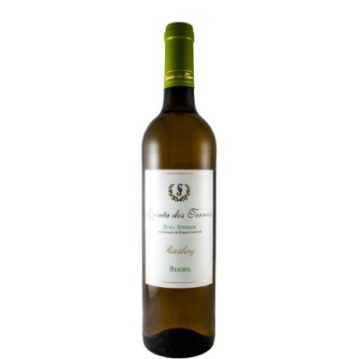 Garrafa de vinho branco Quinta dos Terceiros Riesling Reserva com cápsula verde