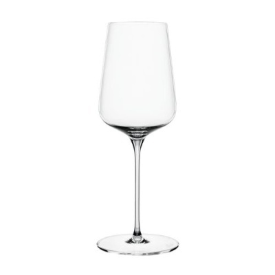 Copo de vinho transparente com haste fina e base circular