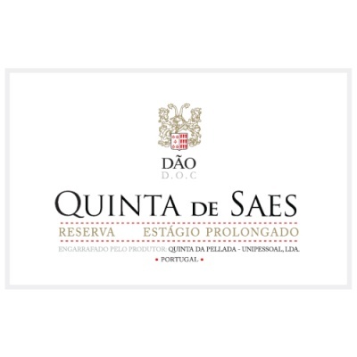 Etiqueta de vinho branco da marca Quinta de Saes