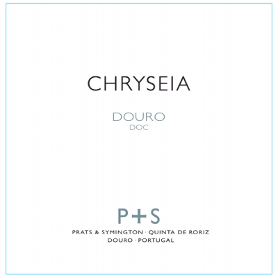 Rótulo vinho branco CHRYSÉIA DO DOURO DOC P+S em fundo branco