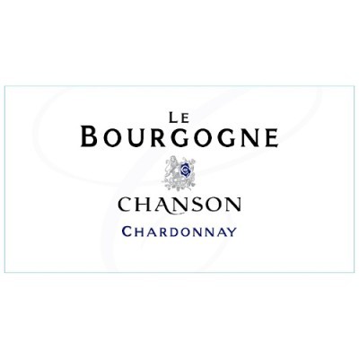 Etiqueta de vinho branco com texto Le Bourgogne Chanson Chardonnay