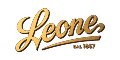 Logo em madeira com texto Leone e DAL 1857