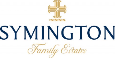 Logotipo SYmINGTON Family Estates com símbolo dourado