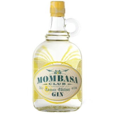Garrafão de gin Mombasa Club Lemon Edition com tampa amarela