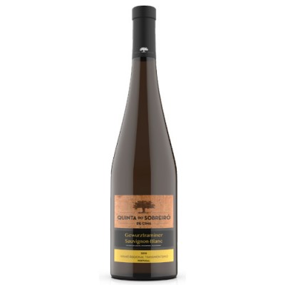 Garrafa de vinho Quinta do Sobrerio Gewurztraminer Sauvignon Blanc 2018