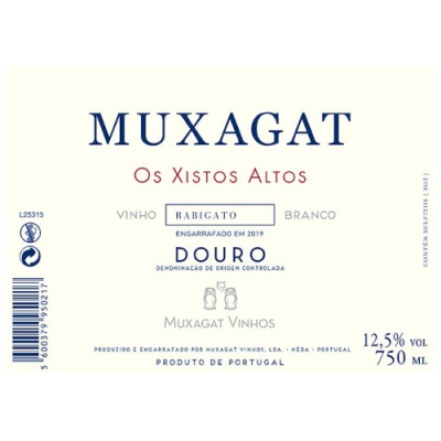 Etiqueta vinho branco Muxagat Os Xistos Altos, Rabigato, 12,5% vol, 750ml