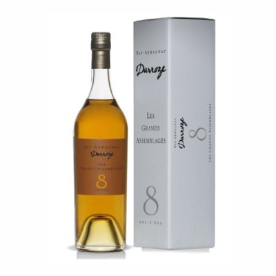 Garrafa de Bas-Armagnac Darroze Les Grands Assemblages 8 Anos com caixa branca