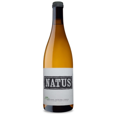 Frasco âmbar com rótulo branco 'NATUS'