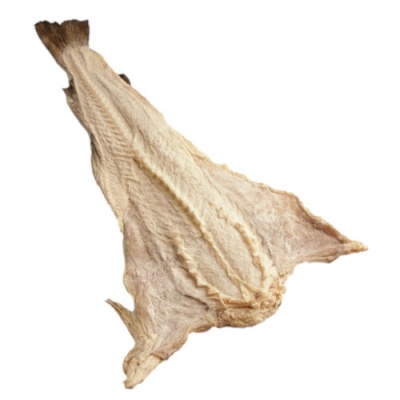 pele de peixe seco bege claro com textura enrugada