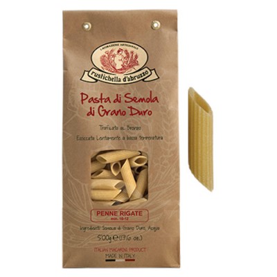Embalagem de massa Penne Rigate de semola de grão duro, 500g, made in Italy