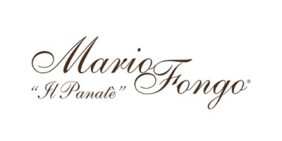 Logótipo Mario Fongo Il Panatè em texto castanho sobre fundo branco
