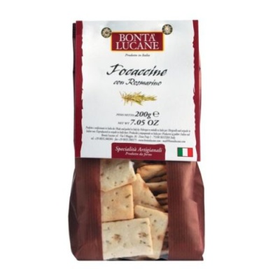 Pacote de focaccias com alecrim Bonta Lucane 200g