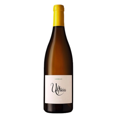 Garrafa de vinho Godello Ulfreia com cápsula amarela