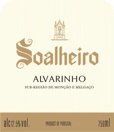 Rótulo de vinho branco Soalheiro Alvarinho de Portugal