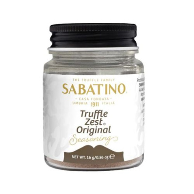 Frasco de tempero Sabatino Truffle Zest Original Seasoning com tampa preta