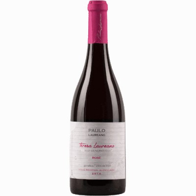 Garrafa de vinho tinto PAULO LAUREANO Teresa Laureano Rosé 2021 com rolha rosa