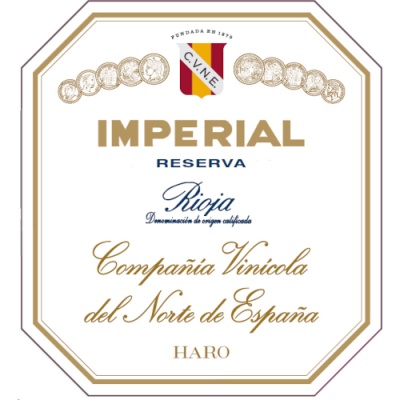 Etiqueta de vinho Imperial Reserva Rioja
