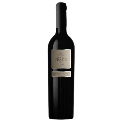 Garrafa de vinho tinto Reserva Maria Teresa Monte do Crasto com rótulo creme