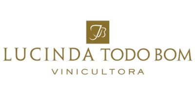 Logótipo LUCINDA TODO BOM VINICULTORA em dourado