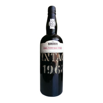 Garrafa de vinho do Porto Krohn Vintage 1965