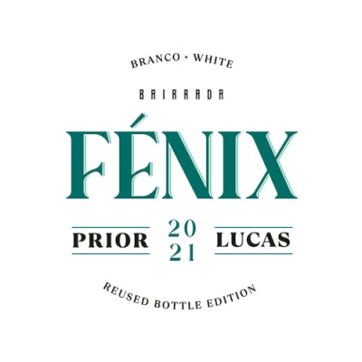 Etiqueta de vinho branco Fénix Bairrada 2021 com texto PRÍOR LUCAS