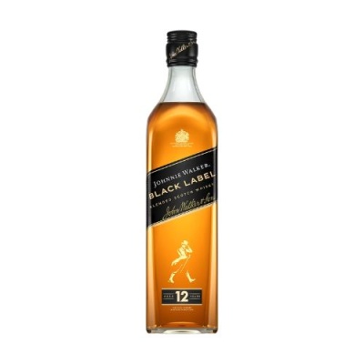 Garrafa de whisky Johnnie Walker Black Label 12 anos com rótulo preto