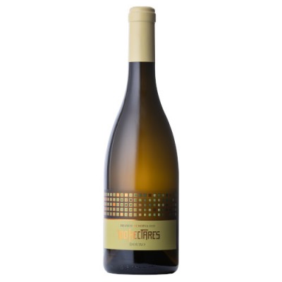 Garrafa de vinho branco DOC ECFRAS 2020 com rótulo amarelo e dourado