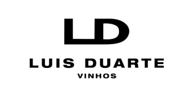 Logotipo preto 'LD LUIS DUARTE VINHOS' sobre fundo branco
