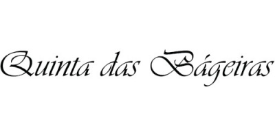 Texto em fonte cursiva 'Quinta das Bâgeiras'