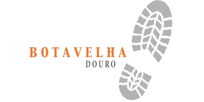 Logótipo BOTAVELHA DOURO com pegadas cinzentas
