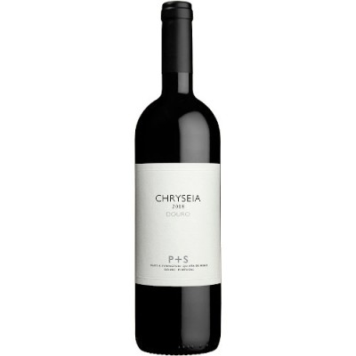 Garrafa de vinho tinto CHRYSEIA 2018 Douro com rótulo branco