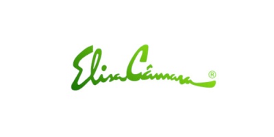 Logótipo verde Elisa Cámaras em fundo branco