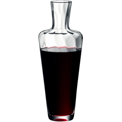 Garrafa de vidro transparente com líquido vermelho