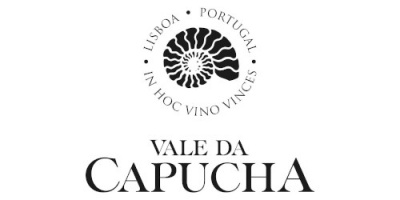 Logótipo com concha e texto VALE DA CAPUCHA