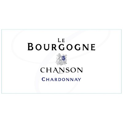 Etiqueta de vinho branco com texto Le Bourgogne Chanson Chardonnay