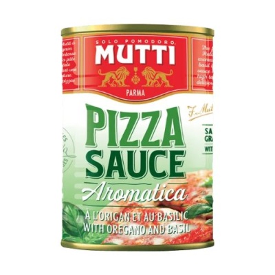 Lata de molho de pizza Mutti com orégano e manjericão