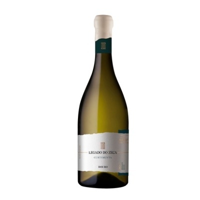 Garrafa de vinho branco LEGADO DO ZECA CURTIMENTA DOURO com rótulo branco e verde