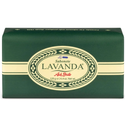 Embalagem de sabonete lavanda Ach. Brito 125g