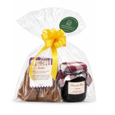 Conjunto presente com pacote de Aníscha e frasco de Doce de Pêra Uva Moscatel