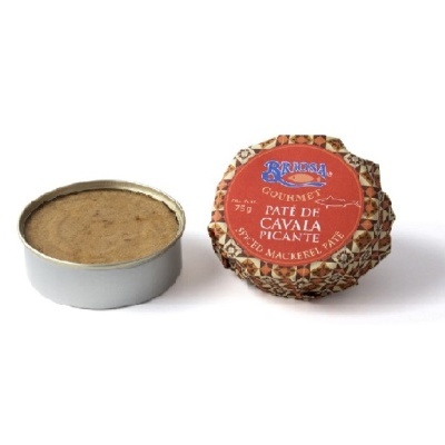 Paté de cavala picante Briosa Gourmet em lata e embalagem decorativa