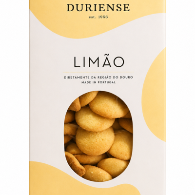 Caixa de bolachas sabor limão da marca DURIENSE