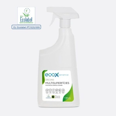 Frasco branco com pulverizador do produto ECOXperience Multi Superfícies