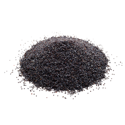 Montinho de sementes pequenas pretas